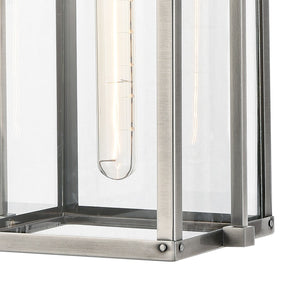 Atlas Crested Butte 9'' Wide Outdoor Pendant Light - Elegant Mission Design for Porch and Entryway Use Antique Brushed Aluminum OL11028-SV