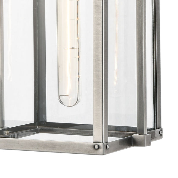 Atlas Crested Butte 9'' Wide Outdoor Pendant Light - Elegant Mission Design for Porch and Entryway Use Antique Brushed Aluminum OL11028-SV