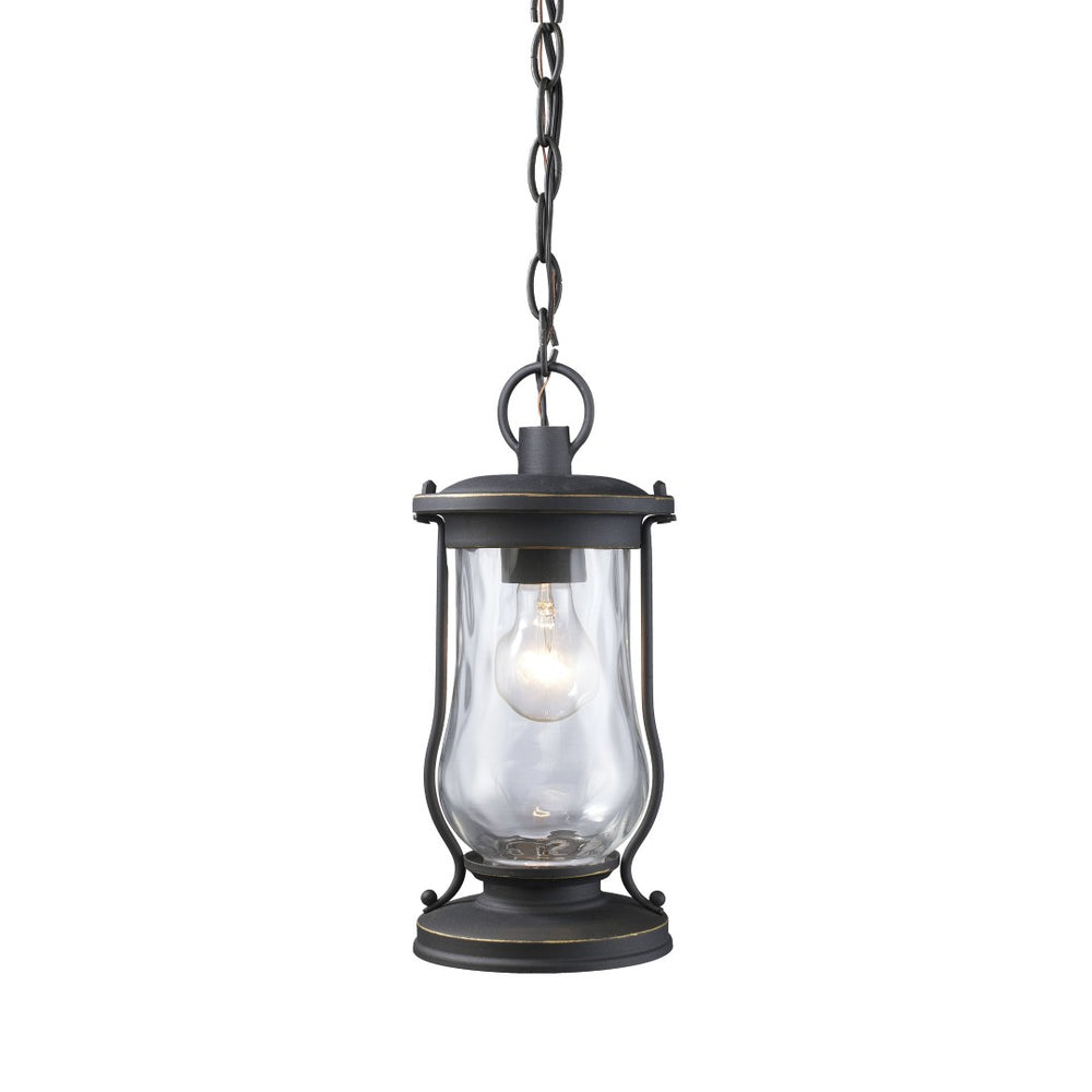 Atlas Farmstead 6'' Wide 1-Light Outdoor Pendant - Timeless Matte Black Lantern for Patios & Entryways OL11030-BK