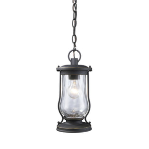 Atlas Farmstead 6'' Wide 1-Light Outdoor Pendant - Timeless Matte Black Lantern for Patios & Entryways OL11030-BK