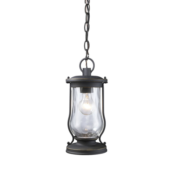 Atlas Farmstead 6'' Wide 1-Light Outdoor Pendant - Timeless Matte Black Lantern for Patios & Entryways OL11030-BK