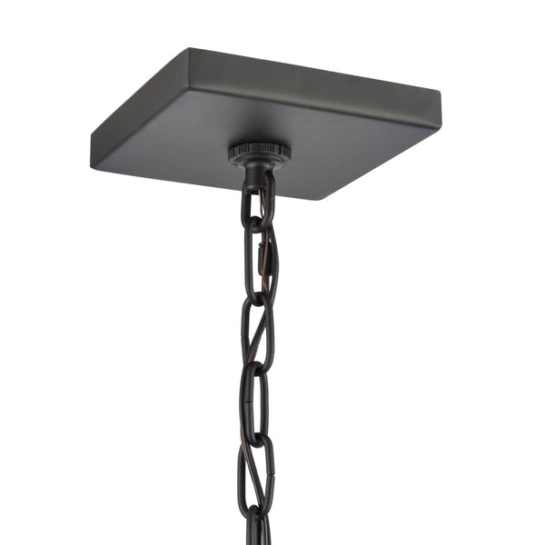 Atlas Gladwyn 8.25" Wide Modern 3-Light Outdoor Pendant - Matte Black Lantern for Stylish Exteriors OL11031-BK
