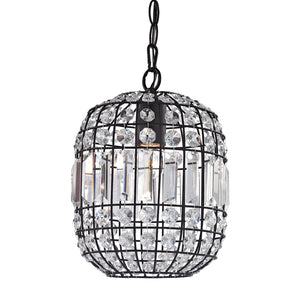 Atlas Ifrit Outdoor Mini Pendant Light - Vintage Inspired Design with Crystal Accents for Elegant Charm Dark Bronze 8'' OL11033-BZ