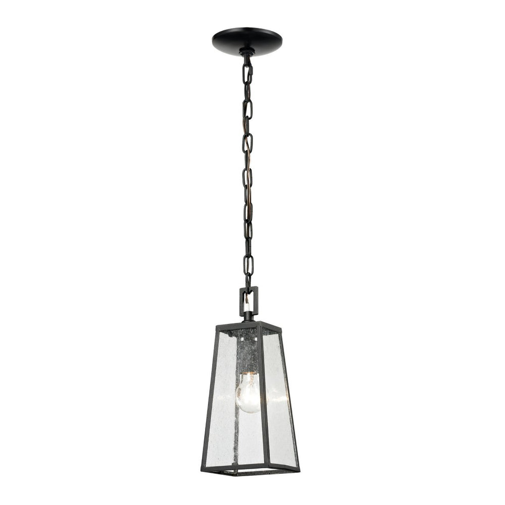 Atlas Meditterano 5" Wide 1-Light Outdoor Pendant - Matte Black, Durable Design for Stylish Outdoor Spaces OL11037-BK