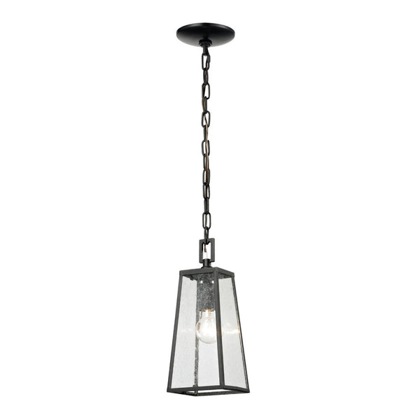 Atlas Meditterano 5" Wide 1-Light Outdoor Pendant - Matte Black, Durable Design for Stylish Outdoor Spaces OL11037-BK