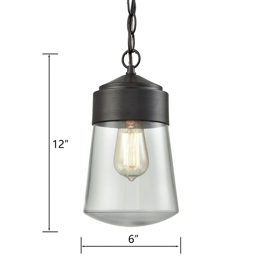 Atlas Mullen Gate 6'' Wide Outdoor Pendant Light - Elegant Oil Rubbed Bronze for Charming Entryways OL11038-BZ