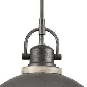 Atlas North Shore Outdoor Pendant Light – Chic Industrial Design for Patios and Entryways, Weather-Resistant Iron 18'' OL11039-GY