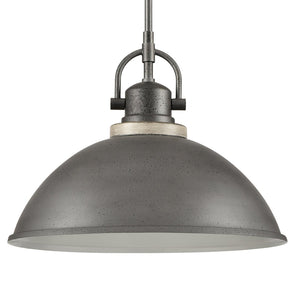 Atlas North Shore Outdoor Pendant Light – Chic Industrial Design for Patios and Entryways, Weather-Resistant Iron 18'' OL11039-GY
