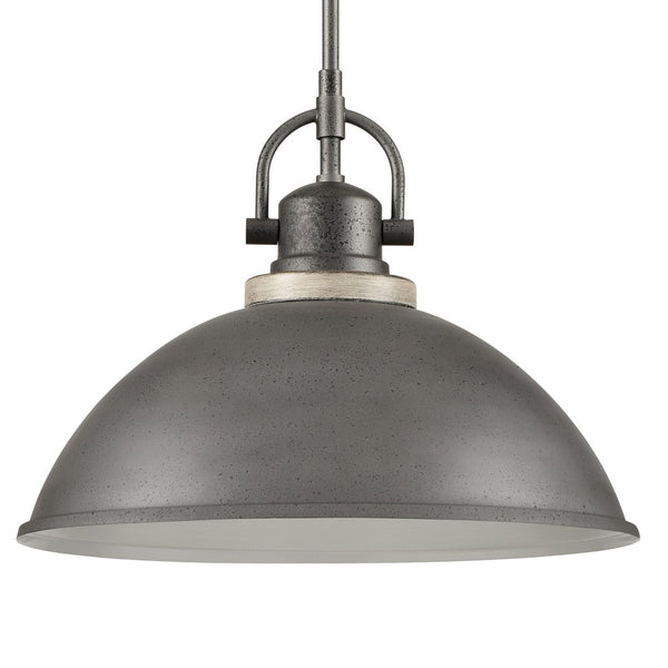 Atlas North Shore Outdoor Pendant Light – Chic Industrial Design for Patios and Entryways, Weather-Resistant Iron 18'' OL11039-GY