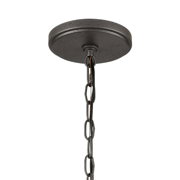 Atlas North Shore Outdoor Pendant Light – Chic Industrial Design for Patios and Entryways, Weather-Resistant Iron 18'' OL11039-GY
