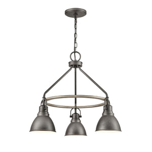 Atlas North Shore Outdoor Pendant Light – Chic Industrial Design for Patios and Entryways, Weather-Resistant Iron 24'' OL11040-GY