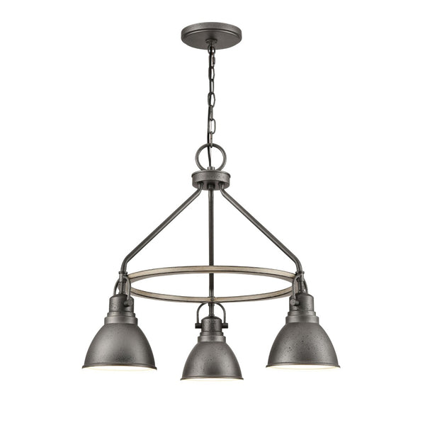 Atlas North Shore Outdoor Pendant Light – Chic Industrial Design for Patios and Entryways, Weather-Resistant Iron 24'' OL11040-GY