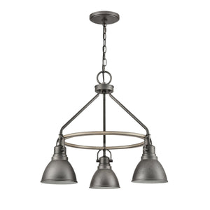 Atlas North Shore Outdoor Pendant Light – Chic Industrial Design for Patios and Entryways, Weather-Resistant Iron 24'' OL11040-GY