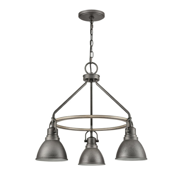 Atlas North Shore Outdoor Pendant Light – Chic Industrial Design for Patios and Entryways, Weather-Resistant Iron 24'' OL11040-GY