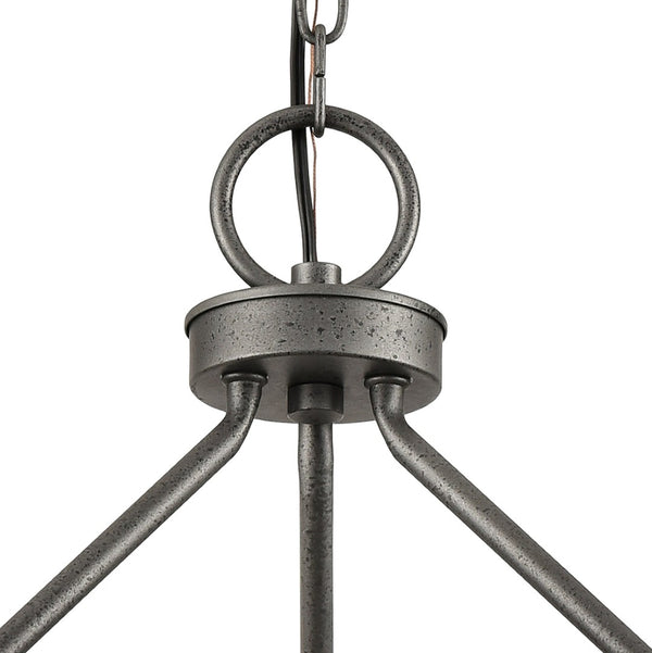 Atlas North Shore Outdoor Pendant Light – Chic Industrial Design for Patios and Entryways, Weather-Resistant Iron 24'' OL11040-GY