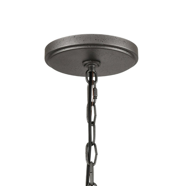 Atlas North Shore Outdoor Pendant Light – Chic Industrial Design for Patios and Entryways, Weather-Resistant Iron 24'' OL11040-GY
