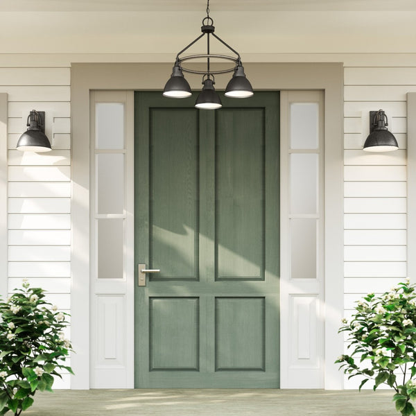 Atlas North Shore Outdoor Pendant Light – Chic Industrial Design for Patios and Entryways, Weather-Resistant Iron 24'' OL11040-GY