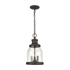 Atlas Renford 8'' Wide 3-Light Outdoor Pendant - Timeless Lantern Style with Architectural Bronze Finish OL11043-BZ