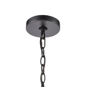 Atlas Vincentown 8'' Wide 1-Light Outdoor Pendant - Modern Matte Black with Brass Accents for Patios OL11050-BK