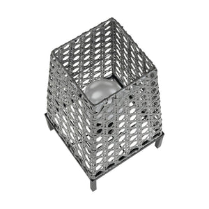 Atlas Carus Rattan-Style 27" High Outdoor Table Lamp - Elegant Gray Design for Patios & Poolside Areas OL11053-GY