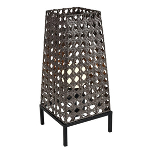 Atlas Carus 32'' High Outdoor Table Lamp - Handcrafted Gray Rattan Shade for Coastal Ambiance & Style OL11054-GY