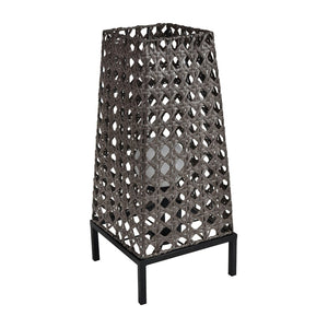 Atlas Carus 32'' High Outdoor Table Lamp - Handcrafted Gray Rattan Shade for Coastal Ambiance & Style OL11054-GY