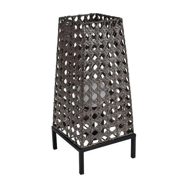 Atlas Carus 32'' High Outdoor Table Lamp - Handcrafted Gray Rattan Shade for Coastal Ambiance & Style OL11054-GY