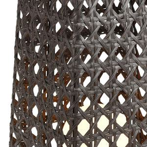 Atlas Carus 32'' High Outdoor Table Lamp - Handcrafted Gray Rattan Shade for Coastal Ambiance & Style OL11054-GY