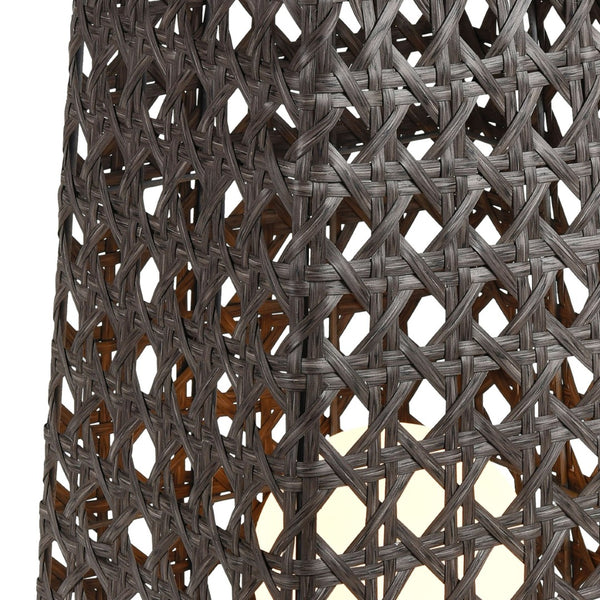 Atlas Carus 32'' High Outdoor Table Lamp - Handcrafted Gray Rattan Shade for Coastal Ambiance & Style OL11054-GY