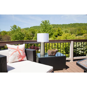 Atlas Eilat 27'' High Outdoor Table Lamp - Polished Concrete, Modern Design for Stylish Patio Illumination OL11055-GY