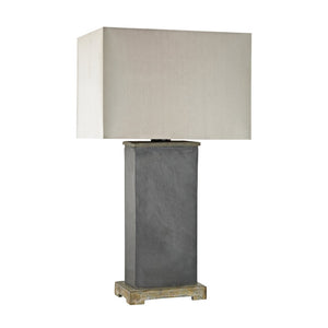 Atlas Elliot Bay 28'' High Outdoor Table Lamp - Weather-Resistant Gray Stone for Patios & Decks OL11056-GY