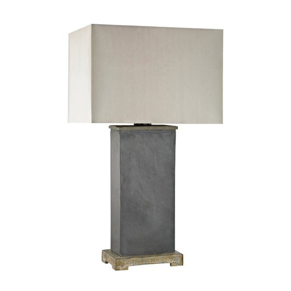 Atlas Elliot Bay 28'' High Outdoor Table Lamp - Weather-Resistant Gray Stone for Patios & Decks OL11056-GY