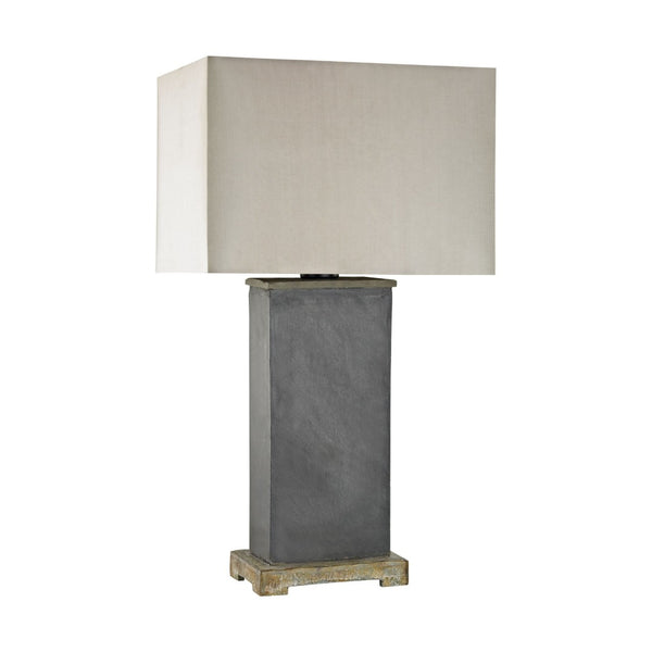 Atlas Elliot Bay 28'' High Outdoor Table Lamp - Weather-Resistant Gray Stone for Patios & Decks OL11056-GY