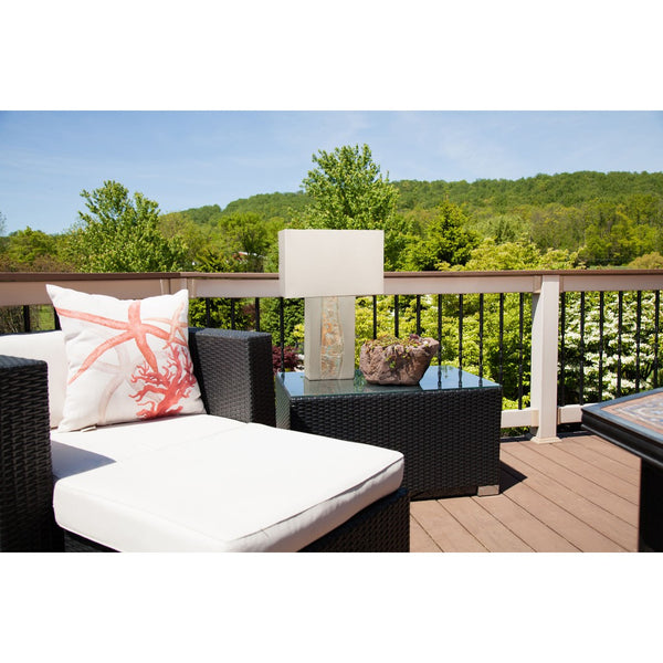Atlas Elliot Bay 28'' High Outdoor Table Lamp - Weather-Resistant Gray Stone for Patios & Decks OL11056-GY