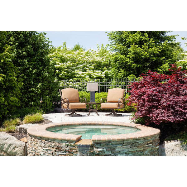 Atlas Elliot Bay 28'' High Outdoor Table Lamp - Weather-Resistant Gray Stone for Patios & Decks OL11056-GY
