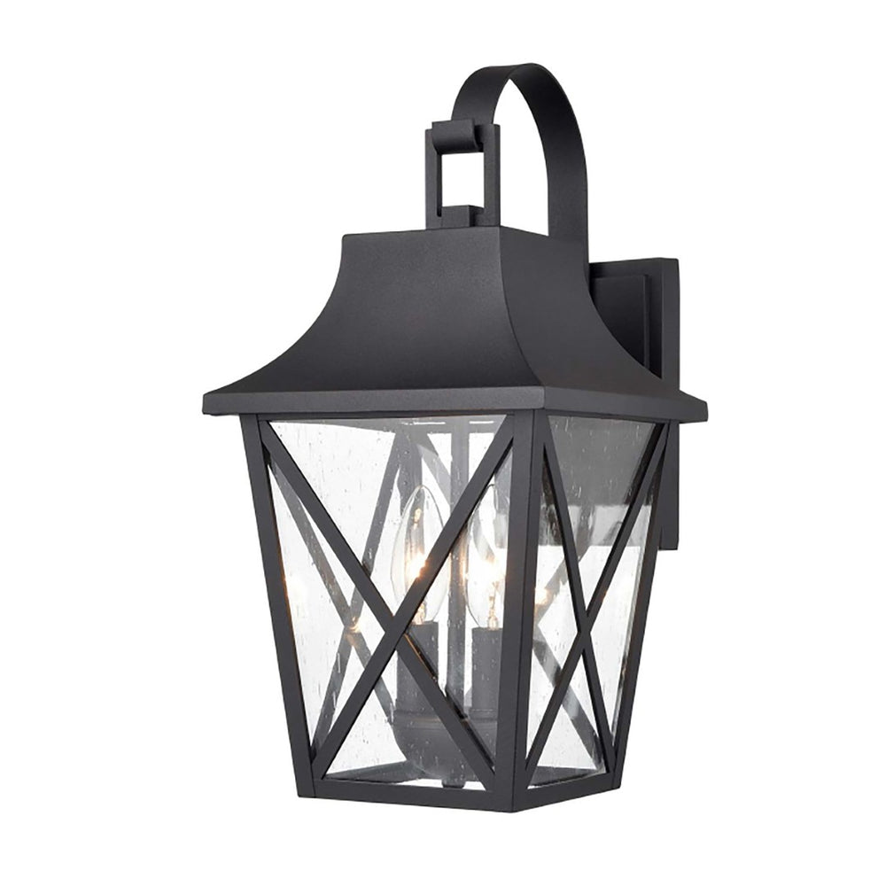 Atlas Splitrock 15.5'' High 1-Light Outdoor Wall Sconce - Timeless Black Fixture for Elegant Exterior Décor OL11059-BK