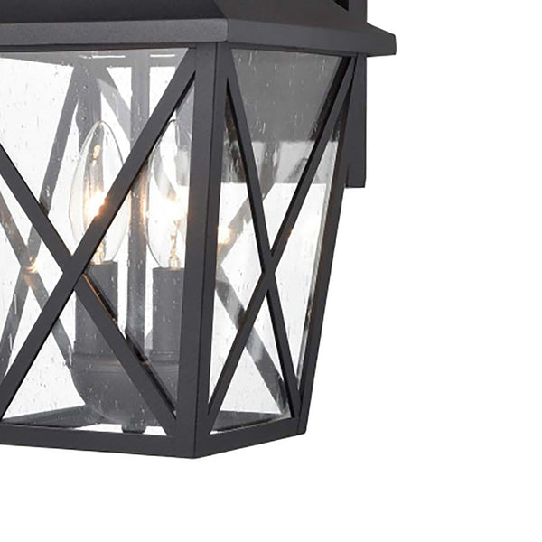 Atlas Splitrock 15.5'' High 1-Light Outdoor Wall Sconce - Timeless Black Fixture for Elegant Exterior Décor OL11059-BK