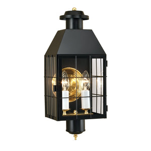 Atlas American Heritage Outdoor Sconce - Classic Colonial Lantern for Warm Illumination & Style Black OL11061-BK