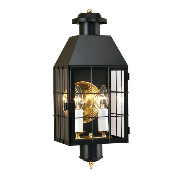 Atlas American Heritage Outdoor Sconce - Classic Colonial Lantern for Warm Illumination & Style Black OL11061-BK