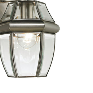 Atlas Ashford 12'' High Outdoor Sconce - Timeless Traditional Design with Clear Beveled Glass Charm Antique Nickel 8'' OL11064-NK