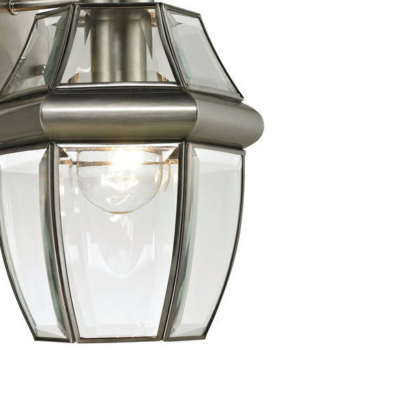 Atlas Ashford 12'' High Outdoor Sconce - Timeless Traditional Design with Clear Beveled Glass Charm Antique Nickel 8'' OL11064-NK