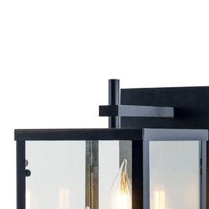 Atlas Back Bay Outdoor Sconce - 3-Light Matte Black Lantern Design for Modern Curb Appeal & Illumination OL11067-BK
