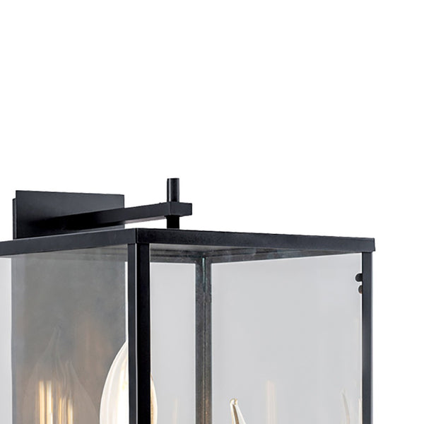 Atlas Back Bay 3-Light Outdoor Sconce – Elegant Lantern-Style Fixture for Patios and Entries, Easy Install Matte Black OL11068-BK