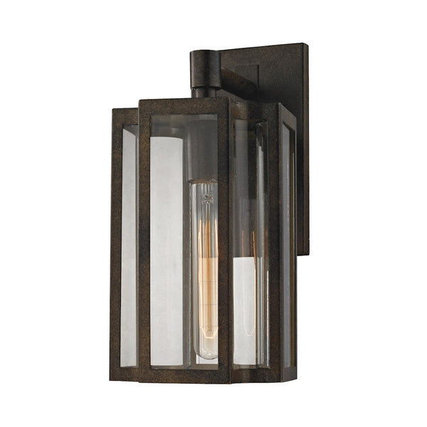 Atlas Bianca Outdoor Sconce - Elegant 1-Light Fixture with Curved Seeded Glass for Timeless Charm Hazelnut Bronze 6'' OL11072-BZ