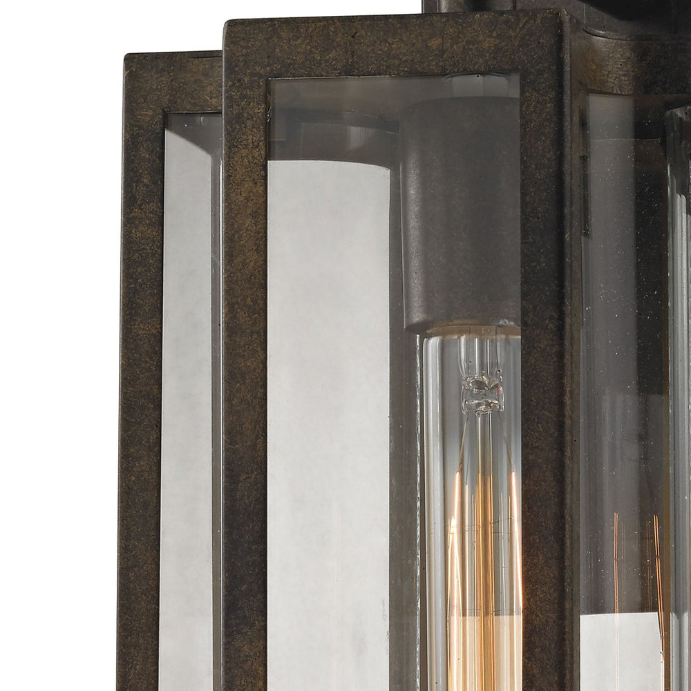 Atlas Bianca Outdoor Sconce - Elegant 1-Light Fixture with Curved Seeded Glass for Timeless Charm Hazelnut Bronze 6'' OL11072-BZ
