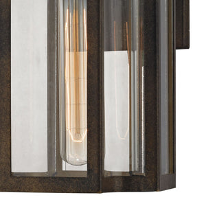 Atlas Bianca Outdoor Sconce - Elegant 1-Light Fixture with Curved Seeded Glass for Timeless Charm Hazelnut Bronze 6'' OL11072-BZ