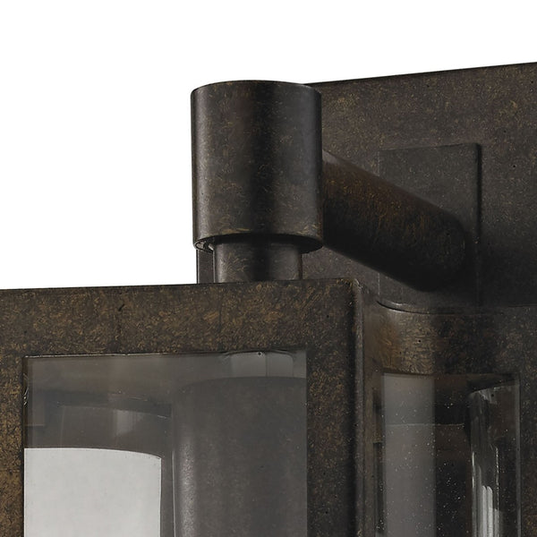 Atlas Bianca Outdoor Sconce - Elegant 1-Light Fixture with Curved Seeded Glass for Timeless Charm Hazelnut Bronze 6'' OL11072-BZ
