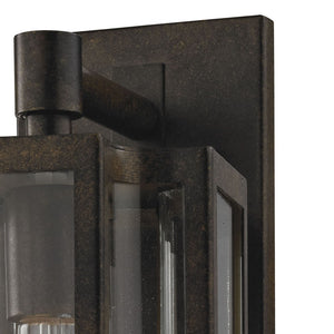 Atlas Bianca Outdoor Sconce - Elegant 1-Light Fixture with Curved Seeded Glass for Timeless Charm Hazelnut Bronze 6'' OL11072-BZ