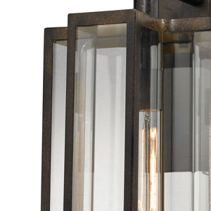Atlas Bianca Outdoor Sconce - Elegant 1-Light Fixture with Curved Seeded Glass for Timeless Charm Hazelnut Bronze 10'' OL11073-BZ