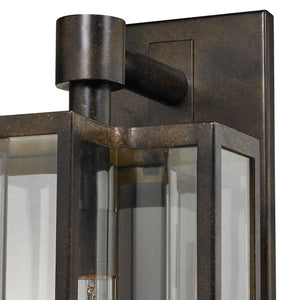 Atlas Bianca Outdoor Sconce - Elegant 1-Light Fixture with Curved Seeded Glass for Timeless Charm Hazelnut Bronze 10'' OL11073-BZ